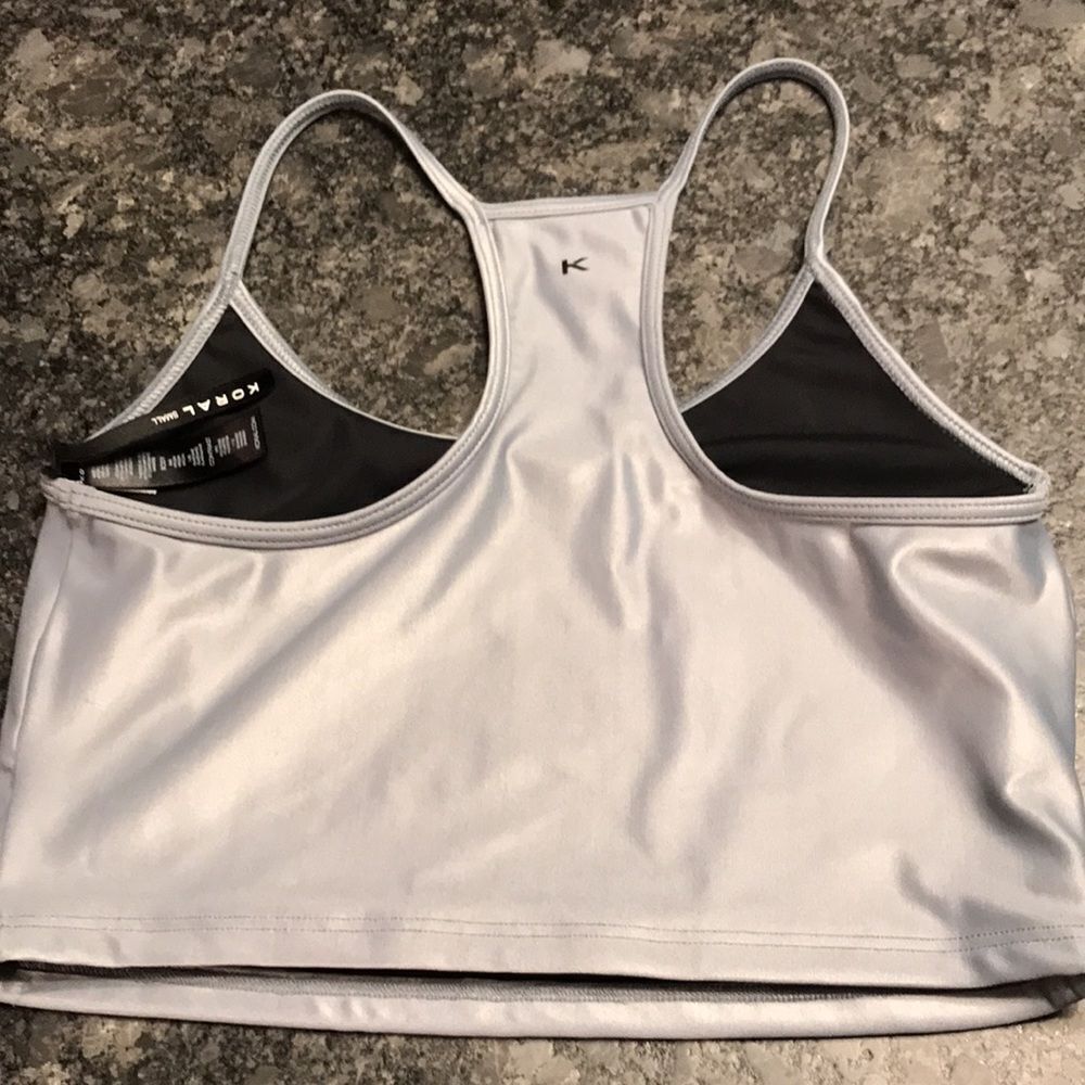 Koral Leah Blackout Sports Bra in Heather Grey BNWT - Picture 6 of 7